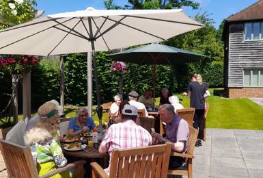 Picnics in the sunshine for the residents