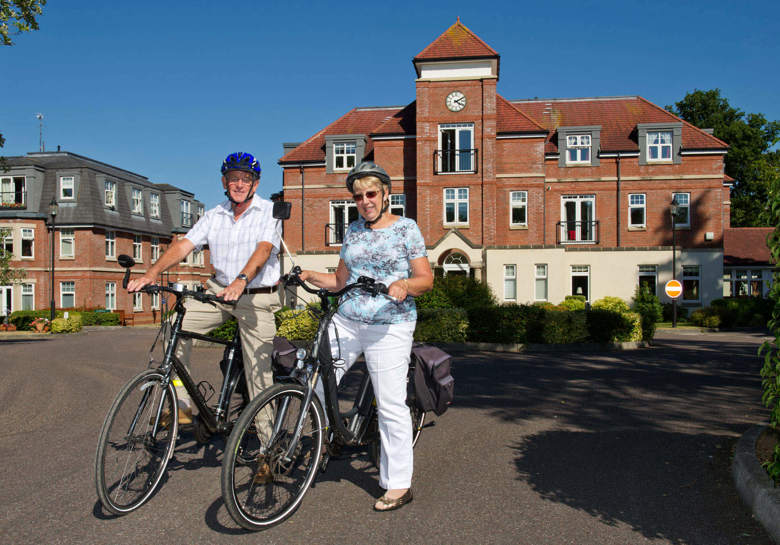 Blagdon Village Retirement Villages Residents On Bikes IN GC