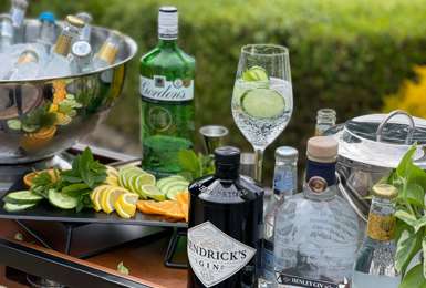 Gin Tasting for the village including a local tipple