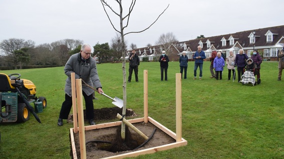 Planting Of Tree For Queens Jubilee At Castle Village