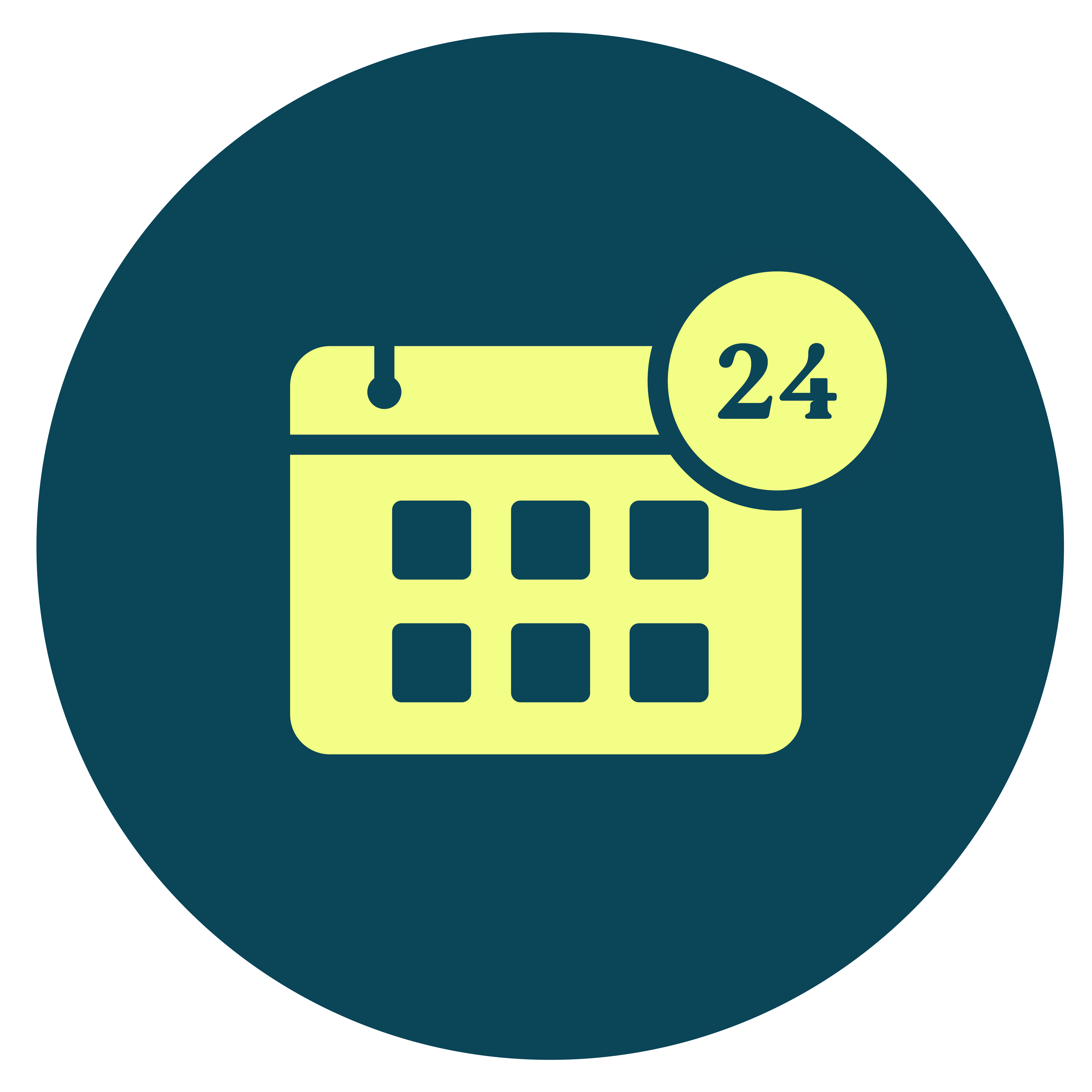 Thrive Living Icon Design Yellow On Blue Social Calendar